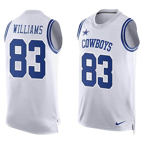  Cowboys #83 Terrance Williams White Men's Stitched NFL Limited Tank Top Jersey